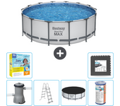 Paquete de piscina - bestway - alrededor - 427x427x122 cm + accesorios cb35
