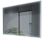 Espejo baño rectangular led antivaho 3000 k cálida 80x100. modelo boston