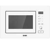 Microondas de integración svmw821eib svan 20l 800w con grill cristal blanco 38,2x59,4x34,4 cm