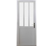 Blanco bloque de puerta de taller vidrio esmerilado h204 x l83 empujando hacia la izquierda mesa de dimensiones