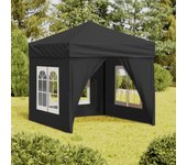Vidaxl carpa de fiesta plegable con paredes laterales antracita 2x2 m