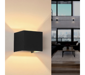 Aplique led negro diseño 6w ip54 cuadrado - blanco neutro 4000k - 5500k - silamp