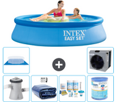 Paquete de piscina - intex - alrededor - 244x244x61 cm + accesorios a773