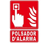 Señal de seguridad polsador d´alarma 210 x 300 mm clase a sekureco