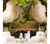 Papel pintado panorámico niños - sofá romántico