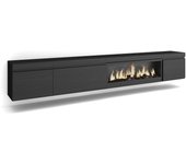 Amueblate online, mueble tv, televisión, muebles de salón, almacenaje,para tv gran formato, chimenea eléctrica, colgado, suspendido, negro
