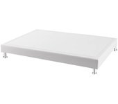 Canapé colchón fijo láminas tela poli-piel altura 16 cm - blanco - 160x200 cm