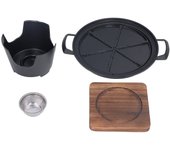 Parrilla portátil de mesa de aluminio fundido a presión, estufa de barbacoa pequeña para camping y reuniones