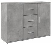 Aparador | aparador de comedor | armario de cocina madera de ingeniería gris hormigón 90,5x29,5x65 cm cfw59383