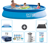 Paquete de piscina - intex - alrededor - 366x366x76 cm + accesorios a636