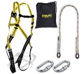 Steelpro kit 1 arnes anticaidas dorsal+cuerda 1.5 m.+mosquetones+bolsa 1888kit1