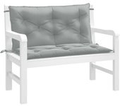 Cojines banco jardín 2 uds | cojín exterior tela gris claro melange 100x50x7 cm cfw64151