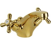 Grifo monomando para lavabo en color dorado gattoni calypso 5911/red0 - oro