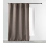 Douceur d'intérieur - 1603528, tenda con occhielli , 140 x 280 cm , essentiel , poliestere unito , marrone