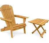Silla + mesa adirondack de madera lote muebles de jardín - anela
