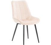 Silla de comedor gigi de terciopelo beige