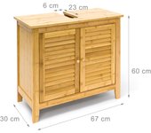 Mueble bajo lavabo de bambú con dos puertas 3213061
