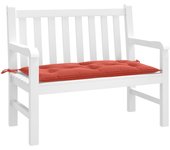 Cojín para banco de jardín tela rojo melange 100x50x7 cm