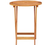 Mesa jardín plegable madera maciza de eucalipto ?60x75 cm