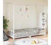 Maison exclusive - estructura de cama para niños madera de pino blanco 90x200 cm