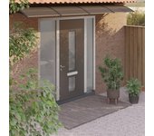 Vidaxl marquesina de puerta policarbonato negro 400x100 cm