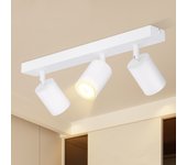Nettlife 3 focos max.25w gu10 techo blanco giratorio de 350° lámpara de moderna aplique de pared industrial para sala de estar dormitorio