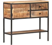 Aparador | aparador de comedor | armario de cocina de madera de mango rugosa 85x30x80 cm cfw67488