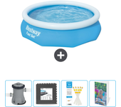 Paquete de piscina - bestway - alrededor - 305x305x76 cm + accesorios cb94