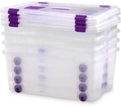 Com-fort house caja plástico almacenaje grandes multiusos con asa y ruedas - medidas 585 x 390 x 250 - capacidad de 42 litros (4)