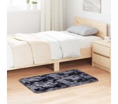 Alfombra de pelo largo navarra gris oscuro 60x100 cm