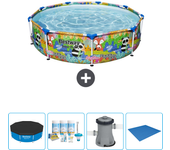 Paquete de piscina - bestway - alrededor - 274x274x66 cm + accesorios cb1