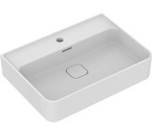 Ideal standard lavabo strada ii 600mm, 1 agujero para grifo, con rebosadero, pulido, t3644ma, color: blanco con ideal plus