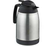 Relaxdays termo para café de acero inoxidable 1,5 l, jarra térmica para bebidas calientes, té, agua, con asa, plateado