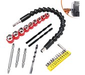 Juego de puntas de destornillador para taladro espiral, accesorios de taladro eléctrico manual para chasis de ordenador 28 piezas