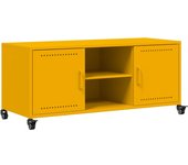 Mueble para tv acero laminado en frío amarillo 100,5x39x43,5 cm