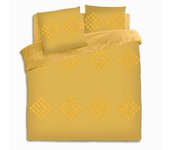 Atmosphera - juego de cama de «tufting» de algodón lavado - amarillo mostaza 260 x 240 cm