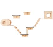 Succebuy conjunto estantes murales para gatos - percheros con planchas para saltar, camas, hamacas, árbol de escalada, soporta 18 kg
