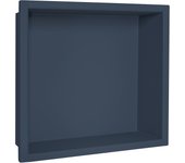 Hornacina de diseño empotrada de acero inoxidable gris pizarra 40 x 40 cm