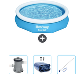 Paquete de piscina - bestway - alrededor - 305x305x66 cm + accesorios cb42