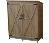 Caseta armario gardiun sundy 140x52x162 cm madera maciza para exterior