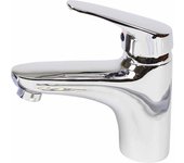 Grifo monomando de lavabo clásico - grifo mezclador giratorio de agua fría y caliente - alto 17 cm x profundo 16,5 cm