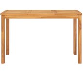 Mesa de comedor de jardín madera maciza de teca 120x70x77 cm