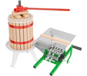 Prensa para frutas mosto bayas 18 litros + triturador molino 7 litros