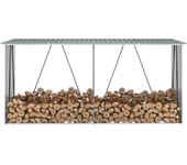 Caseta de almacenamiento de madera de acero galvanizado 330x84x152 cm verde vidaxl