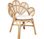 Beliani silla pavo real florentine ii ratán natural