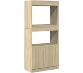 Aparador | aparador de comedor | armario de cocina de madera de ingeniería roble sonoma 63x33x140 cm cfw27319