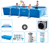 Paquete de piscina - intex - rectángulo - 450x220x84 cm + accesorios a264