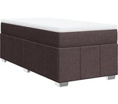 Cama para adulto | cama individual | cama box spring con colchón tela marrón oscuro 90x190 cm cfw49918