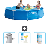 Paquete de piscina - intex - alrededor - 305x305x76 cm + accesorios cb73