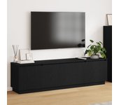 Mueble para tv vidaxl con led negro roble 180x38x49 cm madera elaborada